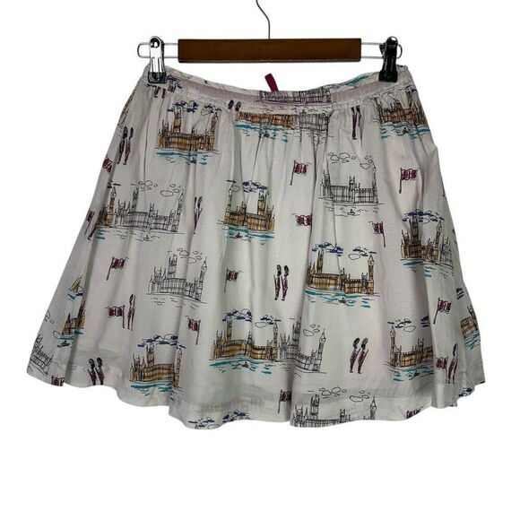 Mini Boden London Print Full Skirt size 11-12 year Gray - Picture 2 of 9